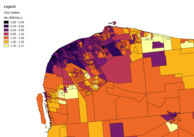 2016 AT Household MEdian income comparision